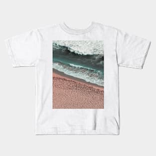 Vintage Beach Waves Photo Kids T-Shirt